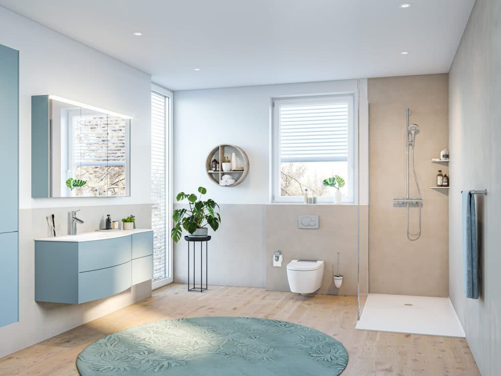 Wandfarben Fürs Badezimmer Und Ihre Wirkung - Gesund Wohnen regarding Badezimmer Farben 2020